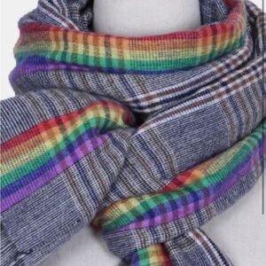 Striped Rainbow blanket Scarf 🌈